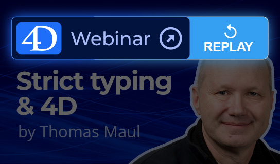 4D Webinar – Strict typing & 4D