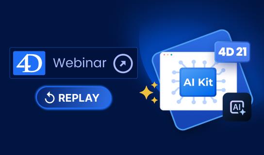 Access the webinar 4D AI in 4D 21 replay